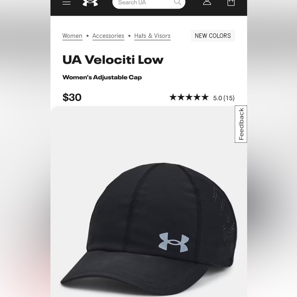 Under Armour Black Athletic Hat Sleek Design